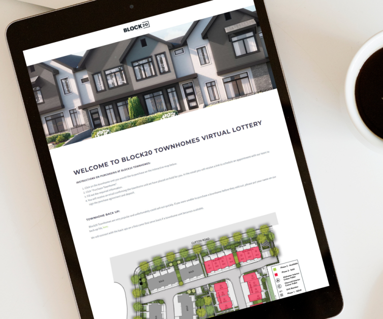 Ipad - Townhome Website Launch